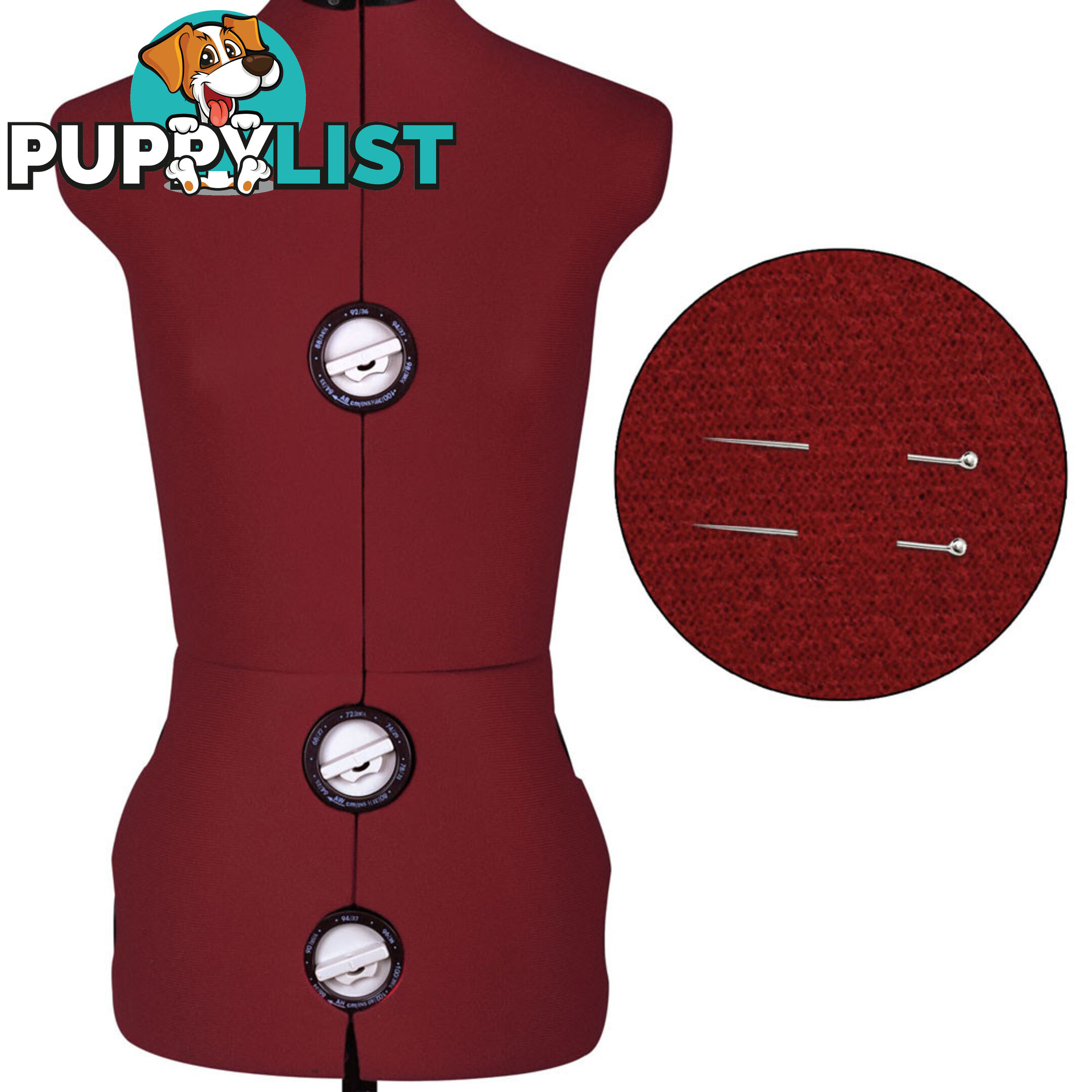 Adjustable Dressmaking Mannequin SZ8-14 - Wine