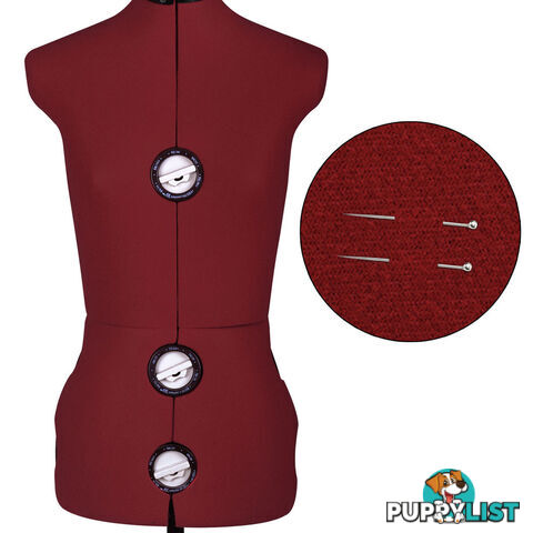 Adjustable Dressmaking Mannequin SZ8-14 - Wine