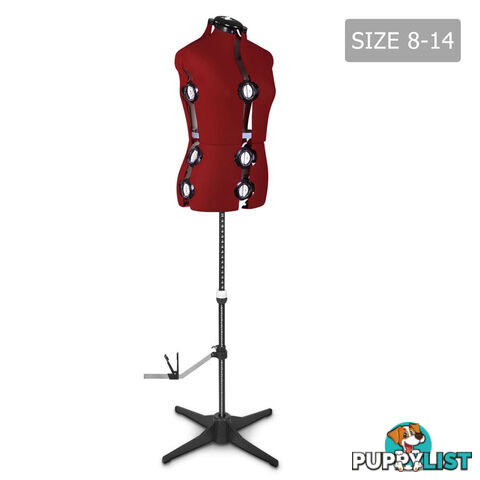 Adjustable Dressmaking Mannequin SZ8-14 - Wine