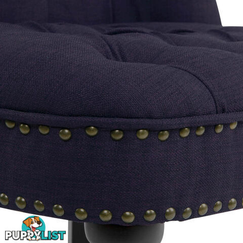 Lorraine Chair French Provincial Linen Fabric Sofa Dark Purple