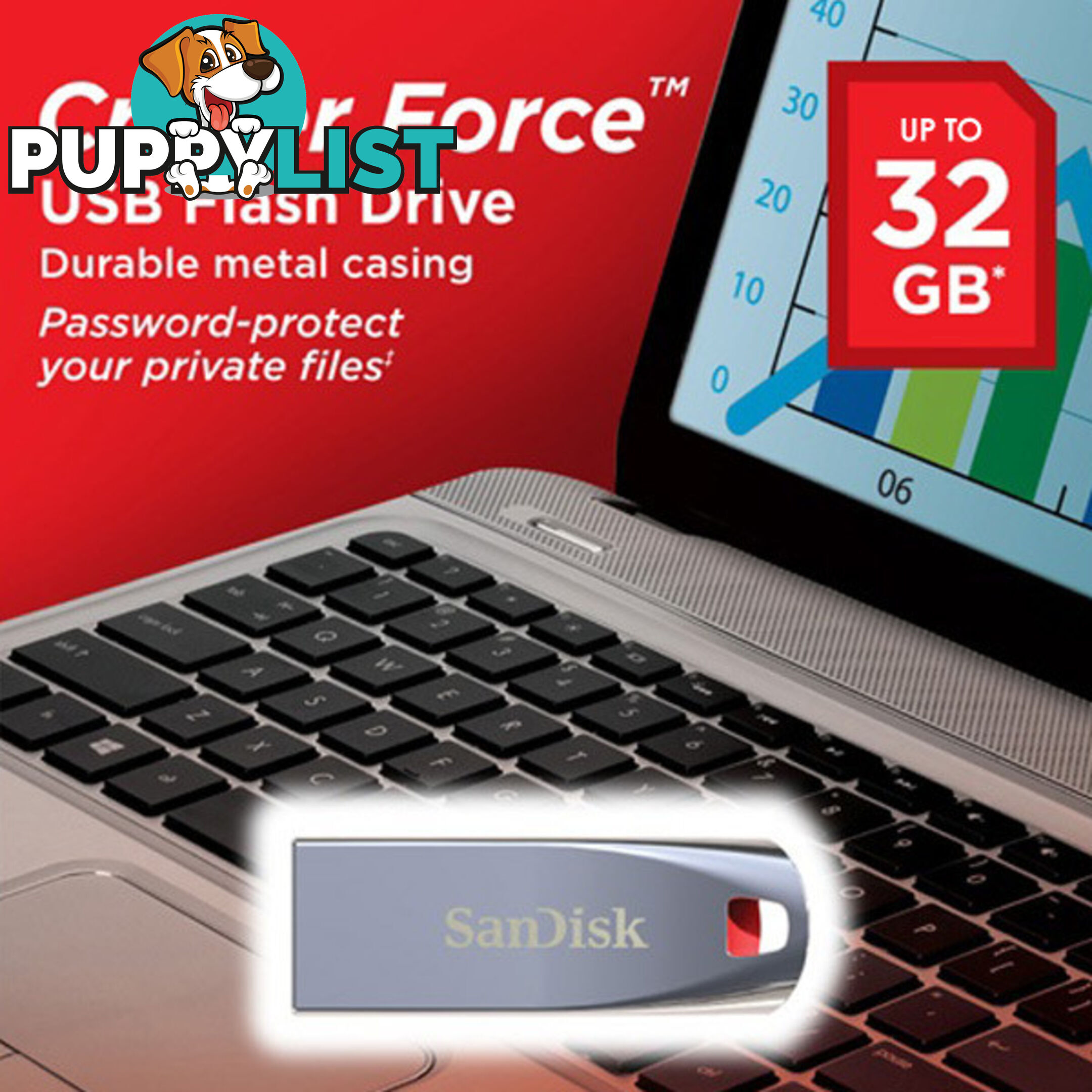 Sandisk Cruzer Glide CZ60 32GB USB Flash Drive