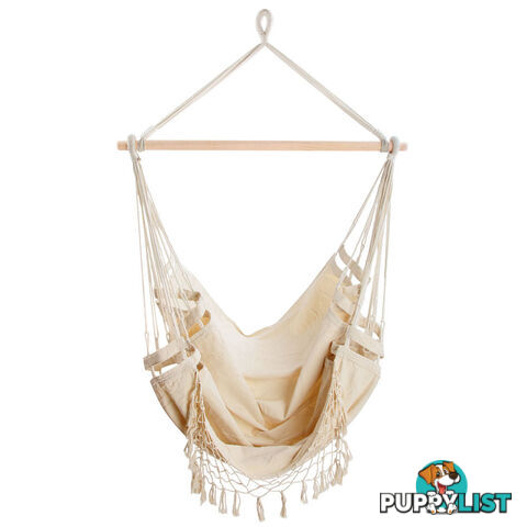 Creamy White Hanging Hammock Chair