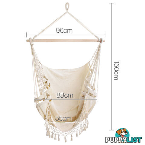 Creamy White Hanging Hammock Chair