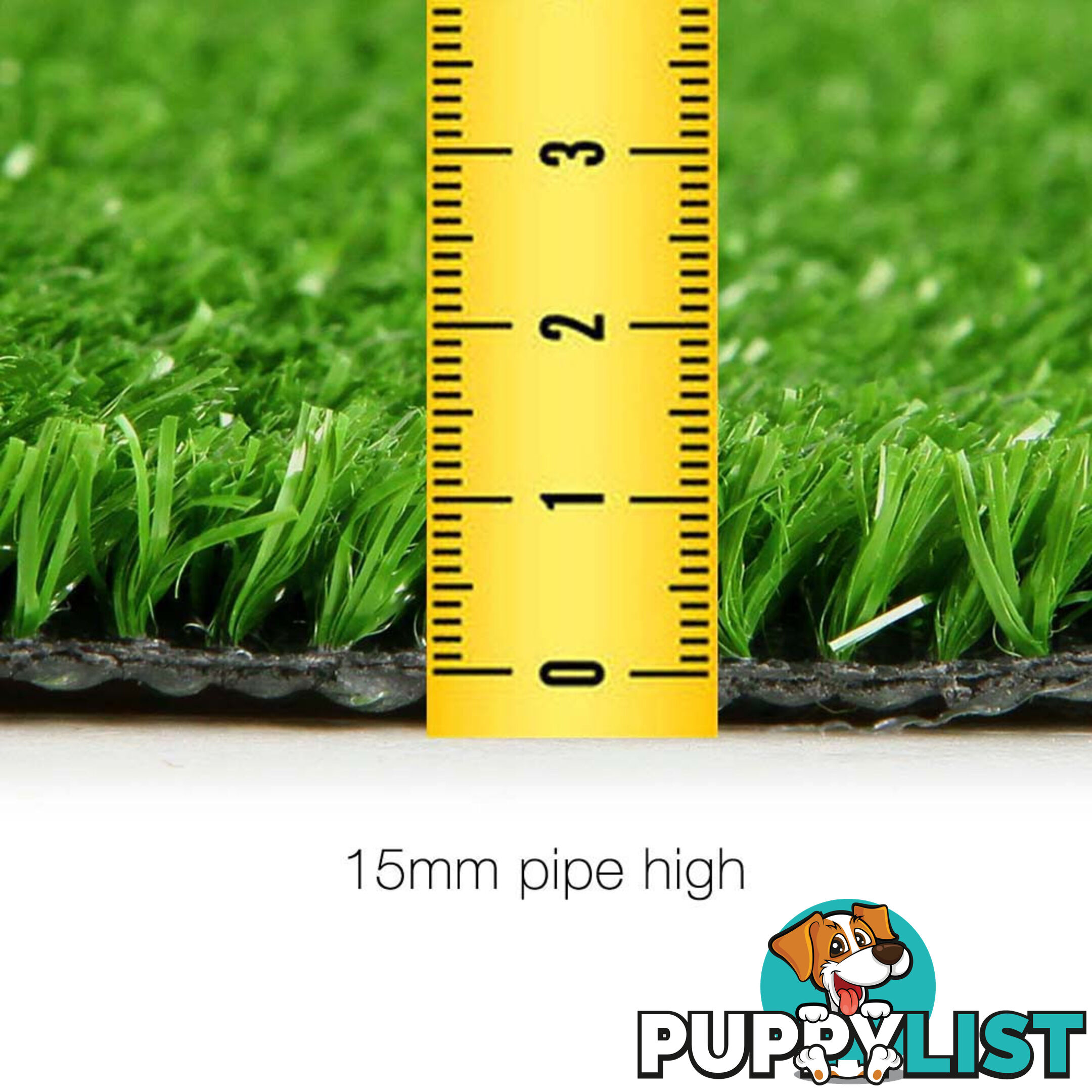 Artificial Grass 10 SQM Polypropylene Lawn Flooring 15mm Green