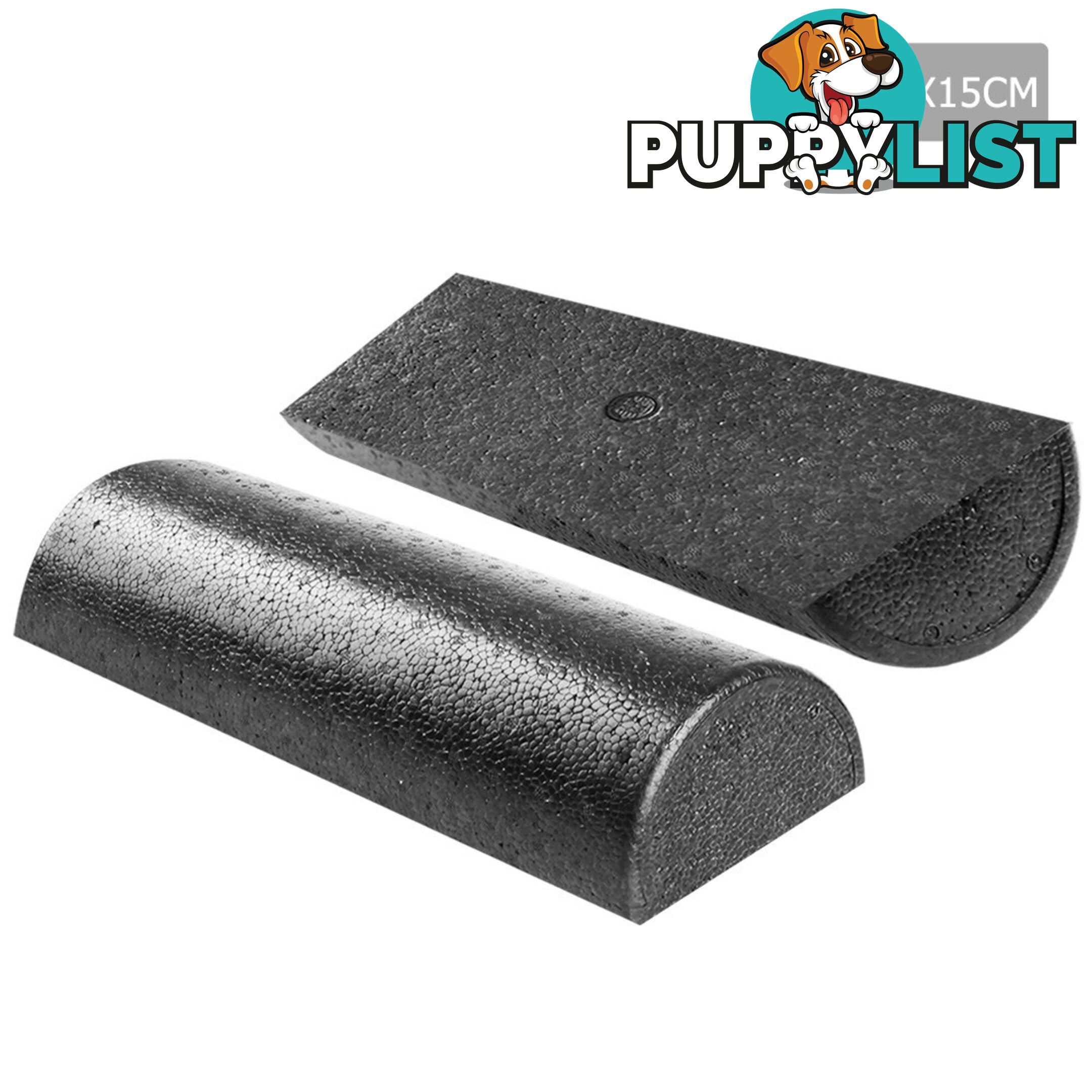 Yoga Gym Pilates EPP Stick Foam Roller Black 45 x 15cm