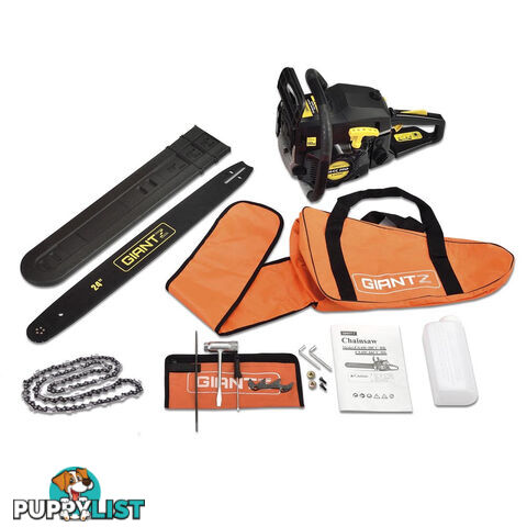 Giantz 66CC Petrol Chainsaw w/ Carry Bag and Safety Set