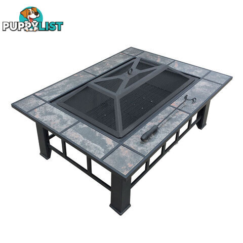 Outdoor Fire Pit BBQ Table Grill Fireplace