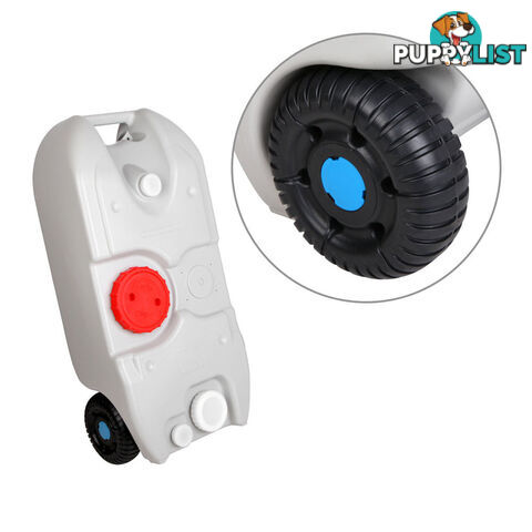 40L Portable Wheel Water Tank Grey