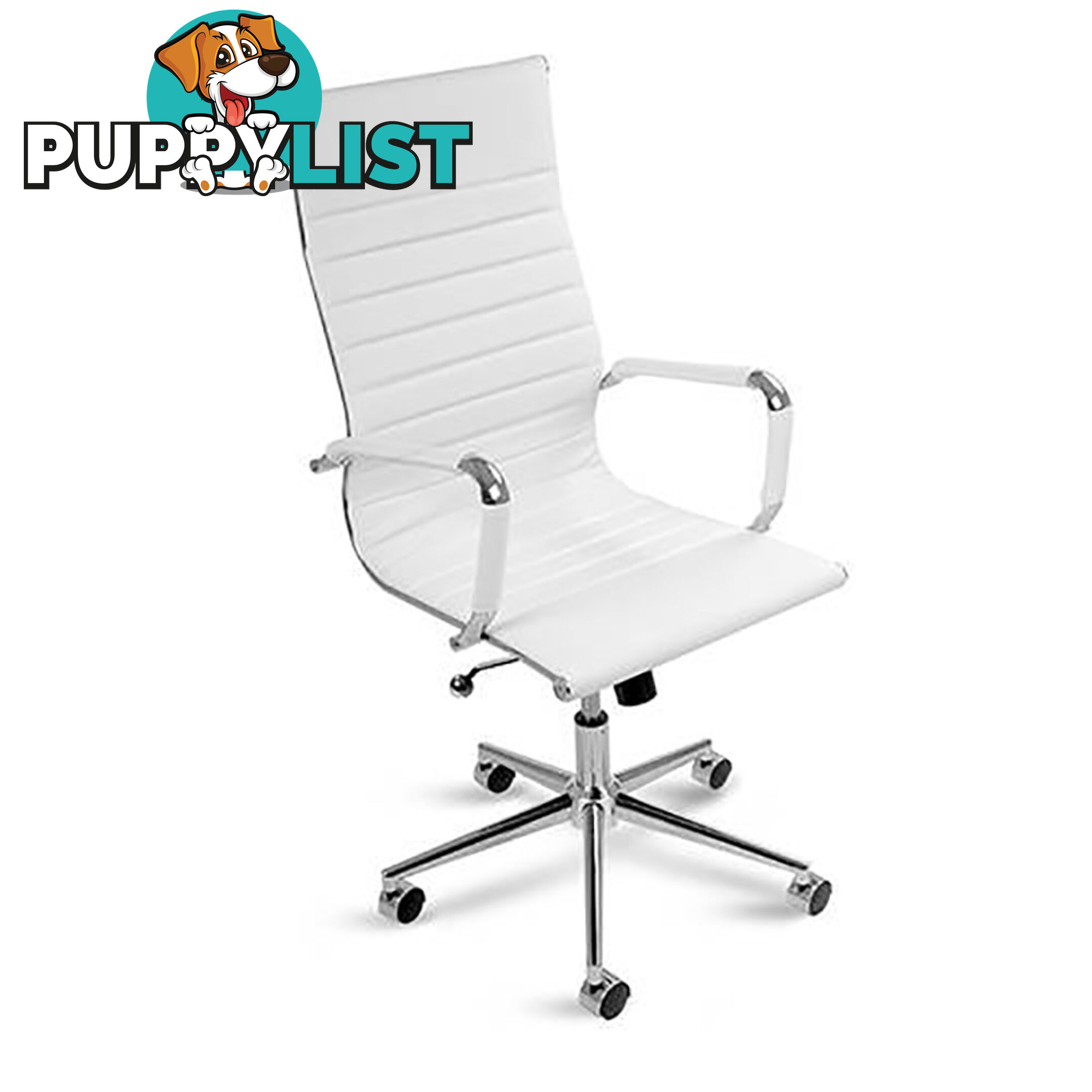 Eames Replica PU Leather High Back Executive Computer Office Chair White