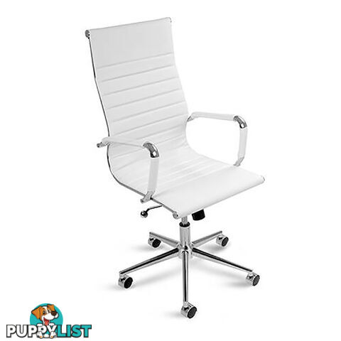 Eames Replica PU Leather High Back Executive Computer Office Chair White