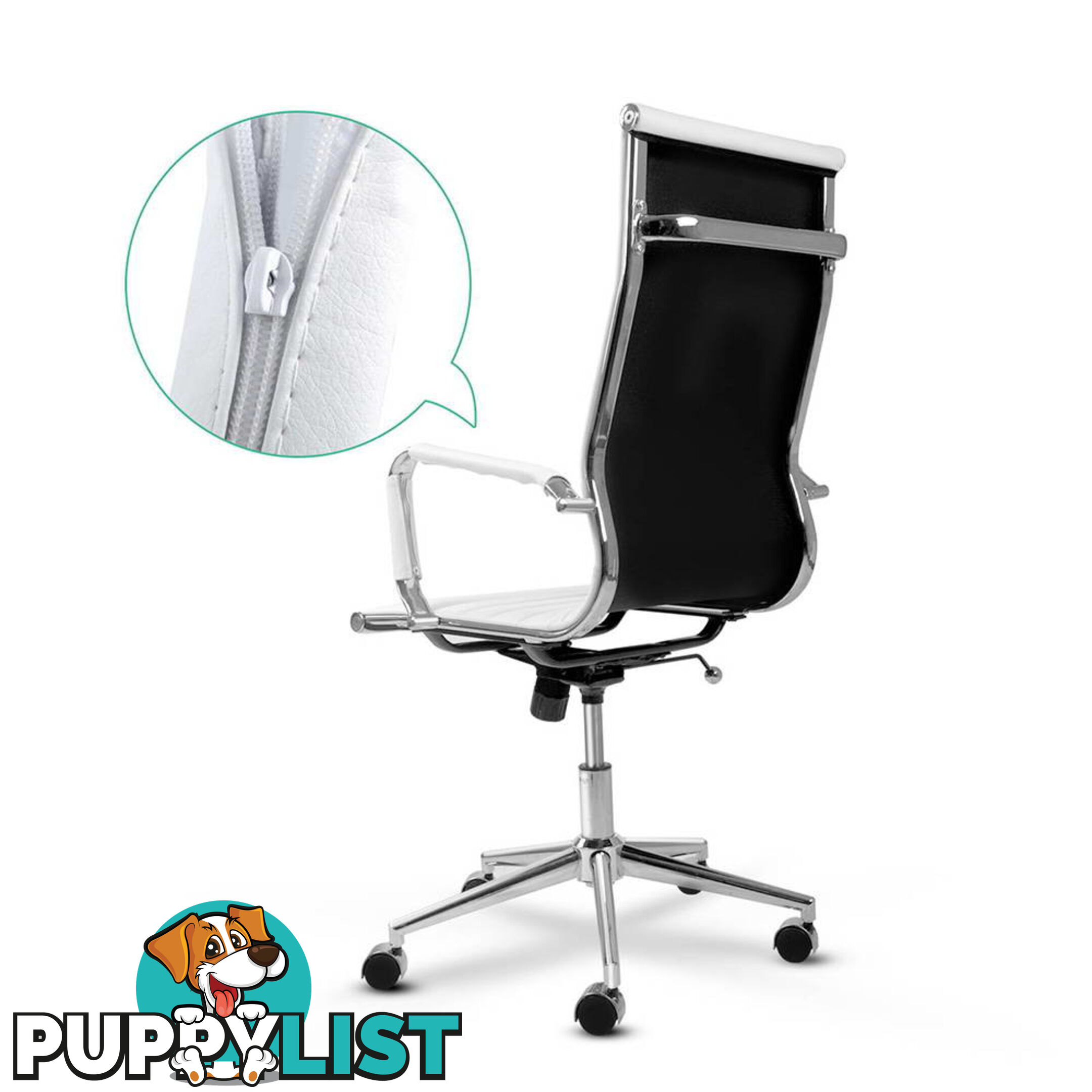 Eames Replica PU Leather High Back Executive Computer Office Chair White