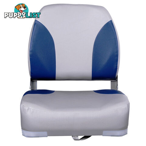 Set of 2 Swivel Folding Marine Boat Seats Grey Blue