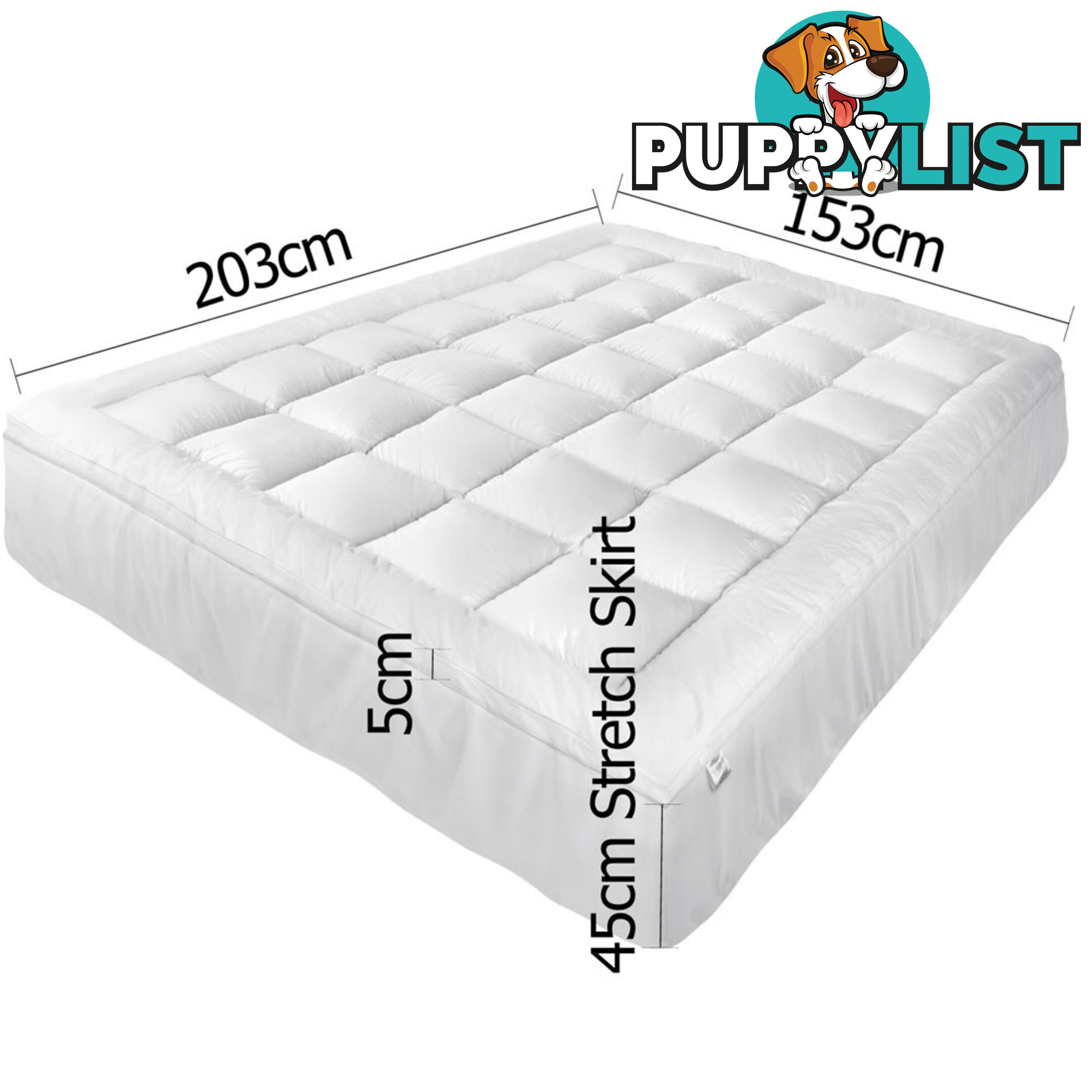 Pillowtop Mattress Topper Memory Resistant Protector Pad Cover Queen