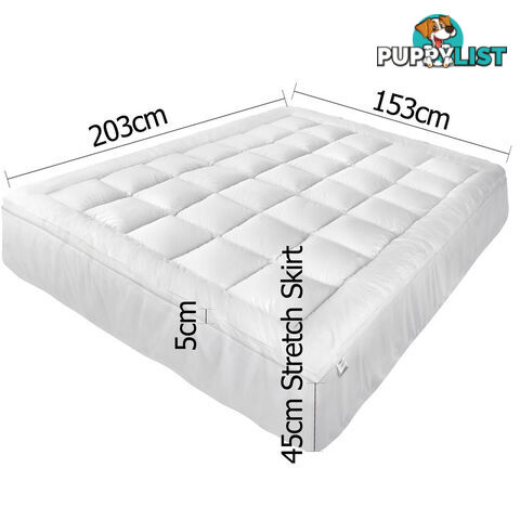 Pillowtop Mattress Topper Memory Resistant Protector Pad Cover Queen