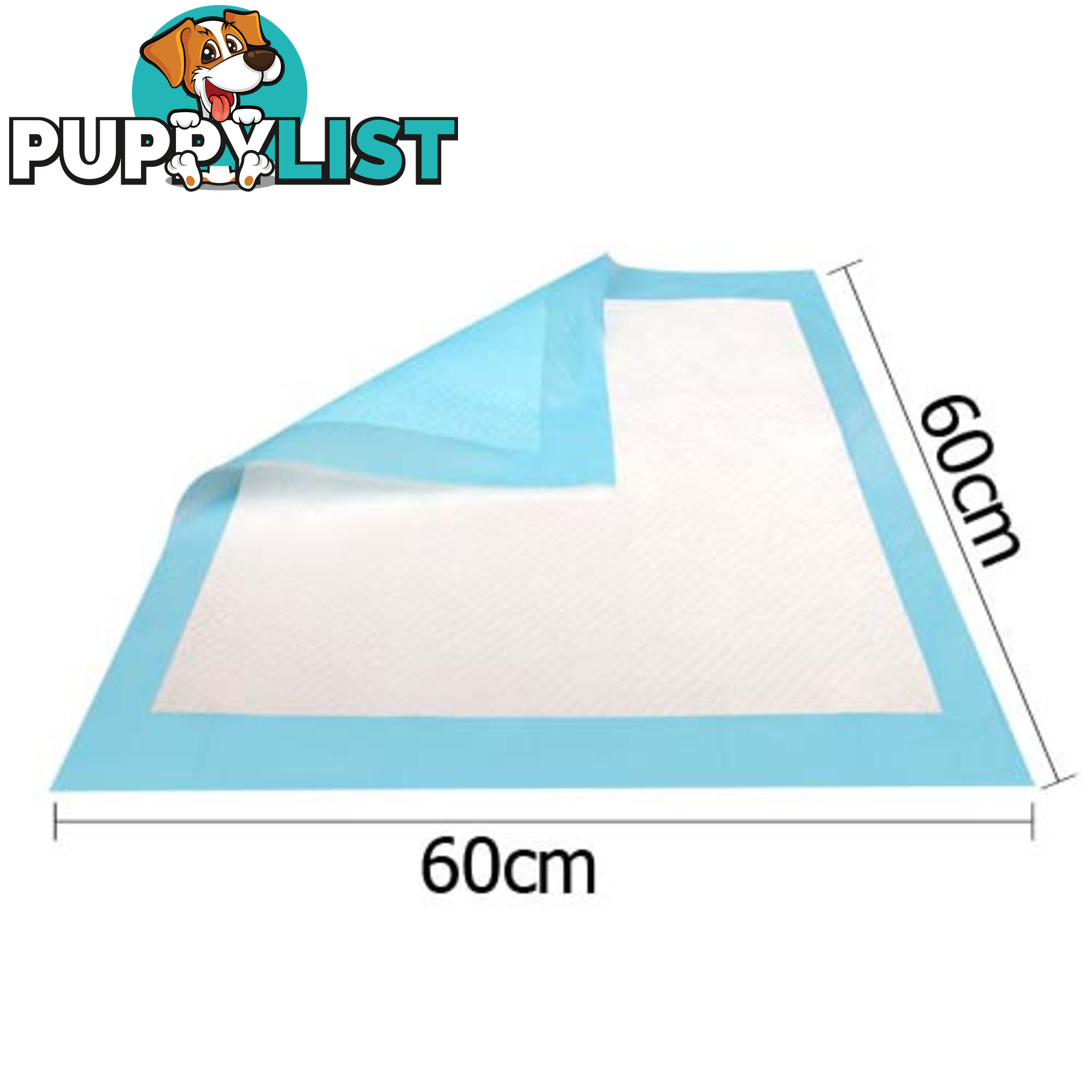 50 Puppy Pet Dog Toilet Training Pads Blue