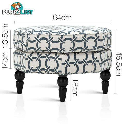 Seat Footstool Bench Stool Storage Ottoman - Grey