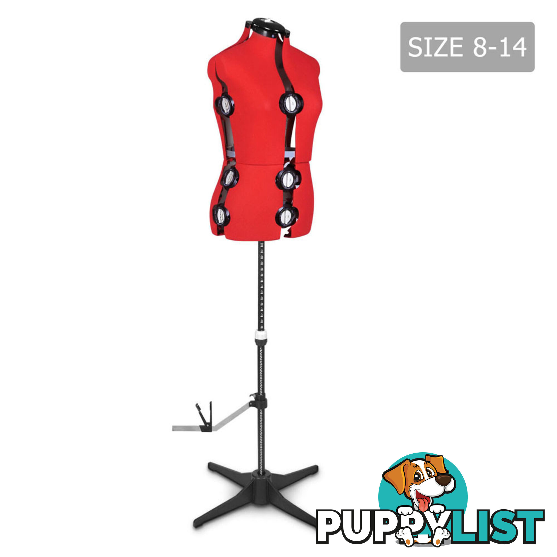 Adjustable Dressmaking Mannequin SZ8-14 - Red