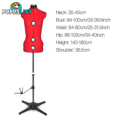 Adjustable Dressmaking Mannequin SZ8-14 - Red