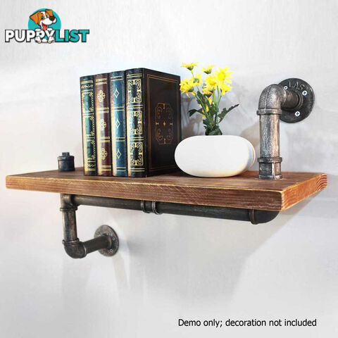 Rustic Industrial DIY Floating Pipe Shelf