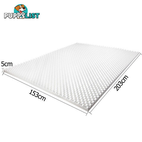 Deluxe Egg Crate Mattress Topper 5 cm Underlay Protector Queen