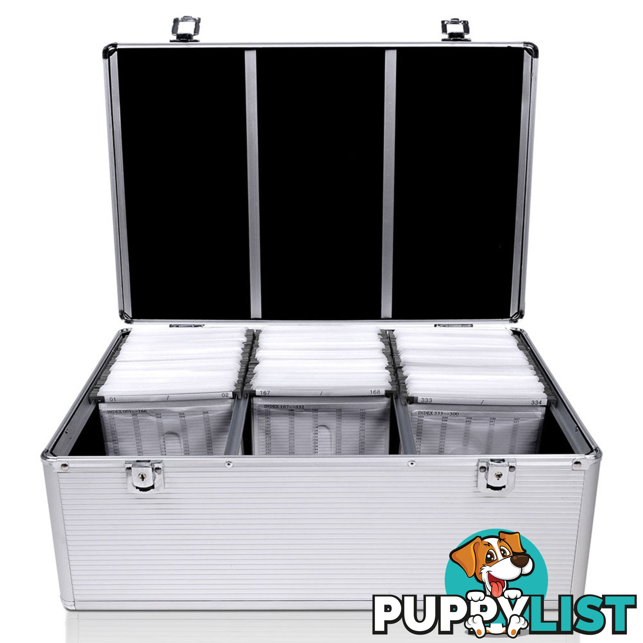 Aluminium CD DVD Bluray Storage Case Box 500 Discs SL