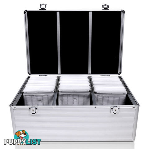 Aluminium CD DVD Bluray Storage Case Box 500 Discs SL