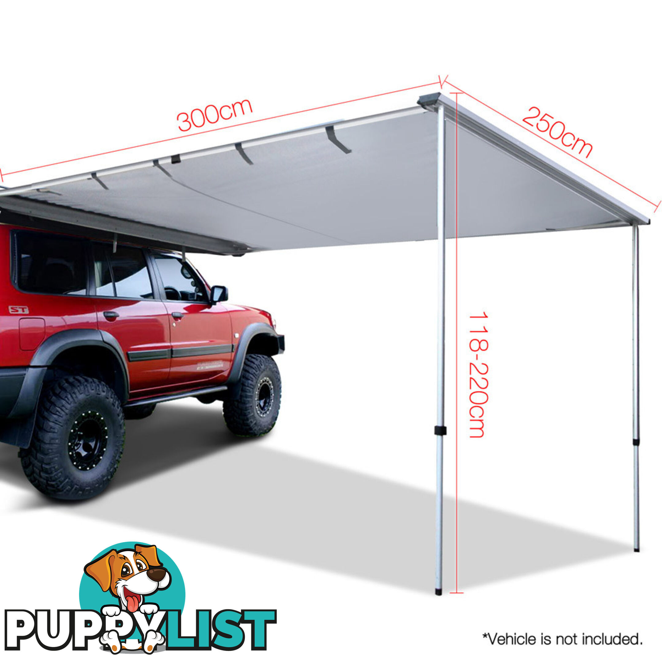 2.5X3M Car Awning  - Grey