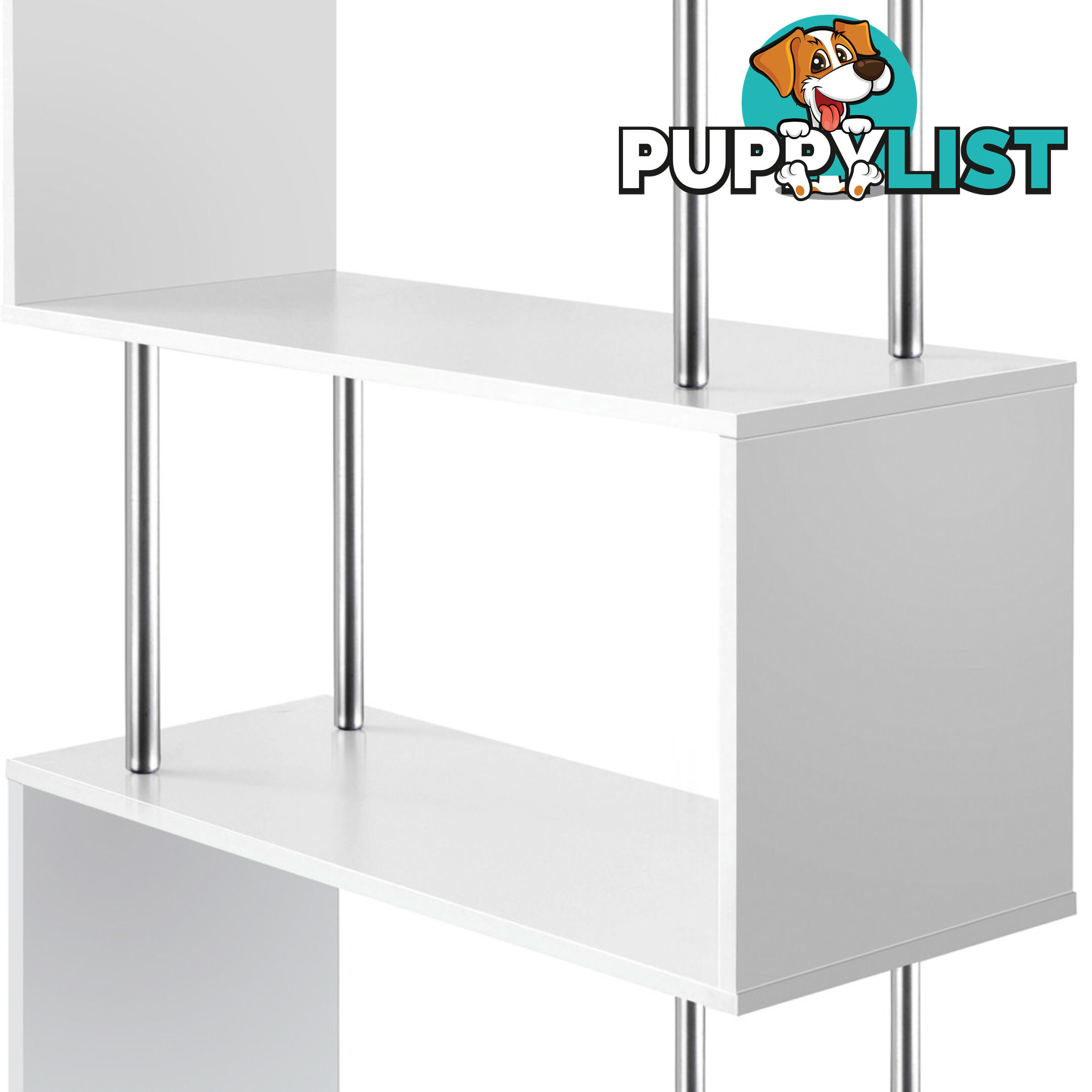 5 Tier Display/Book/Storage Shelf Unit White