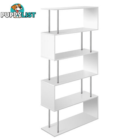 5 Tier Display/Book/Storage Shelf Unit White