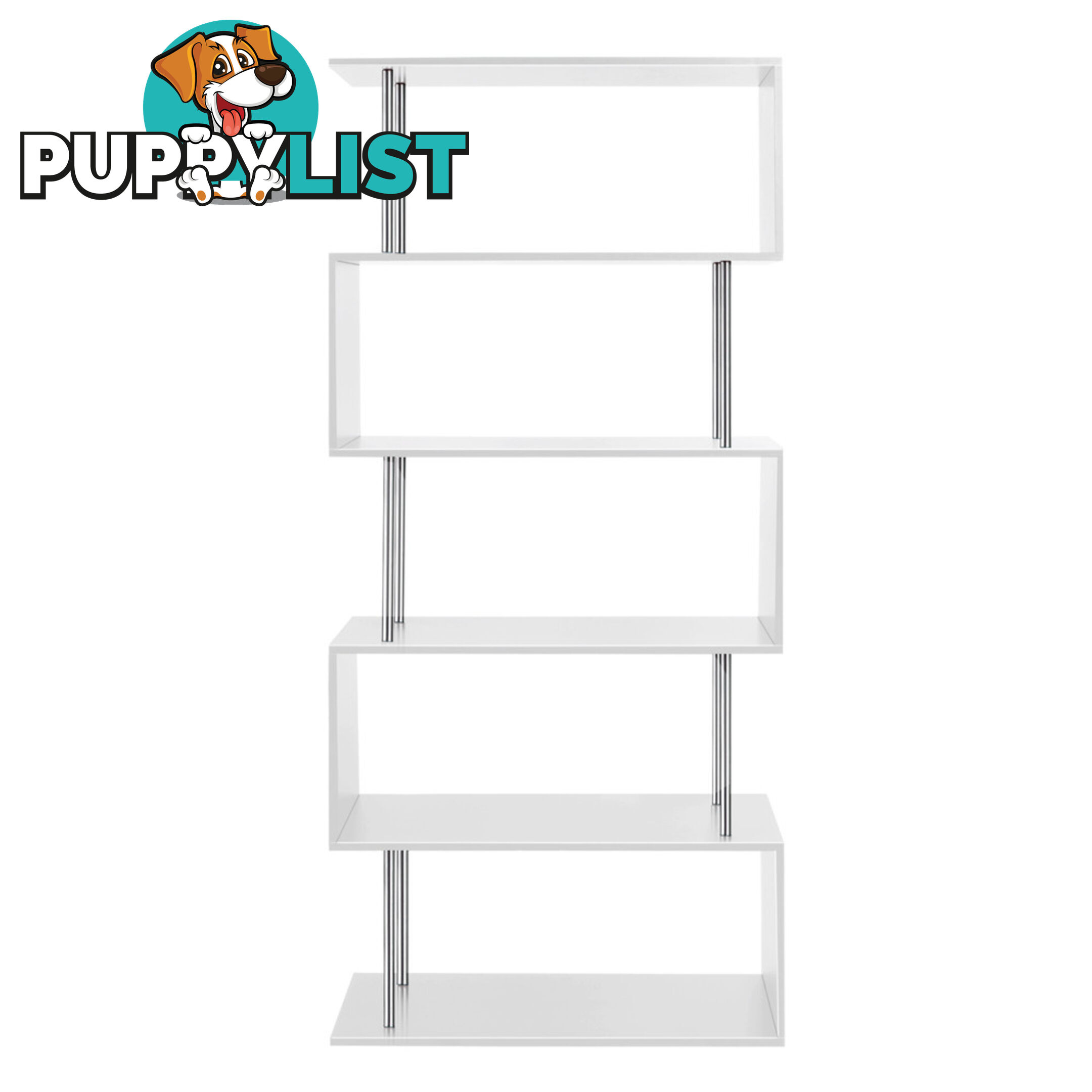 5 Tier Display/Book/Storage Shelf Unit White