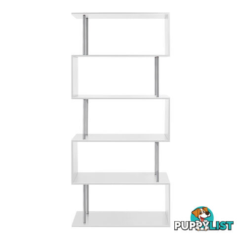 5 Tier Display/Book/Storage Shelf Unit White