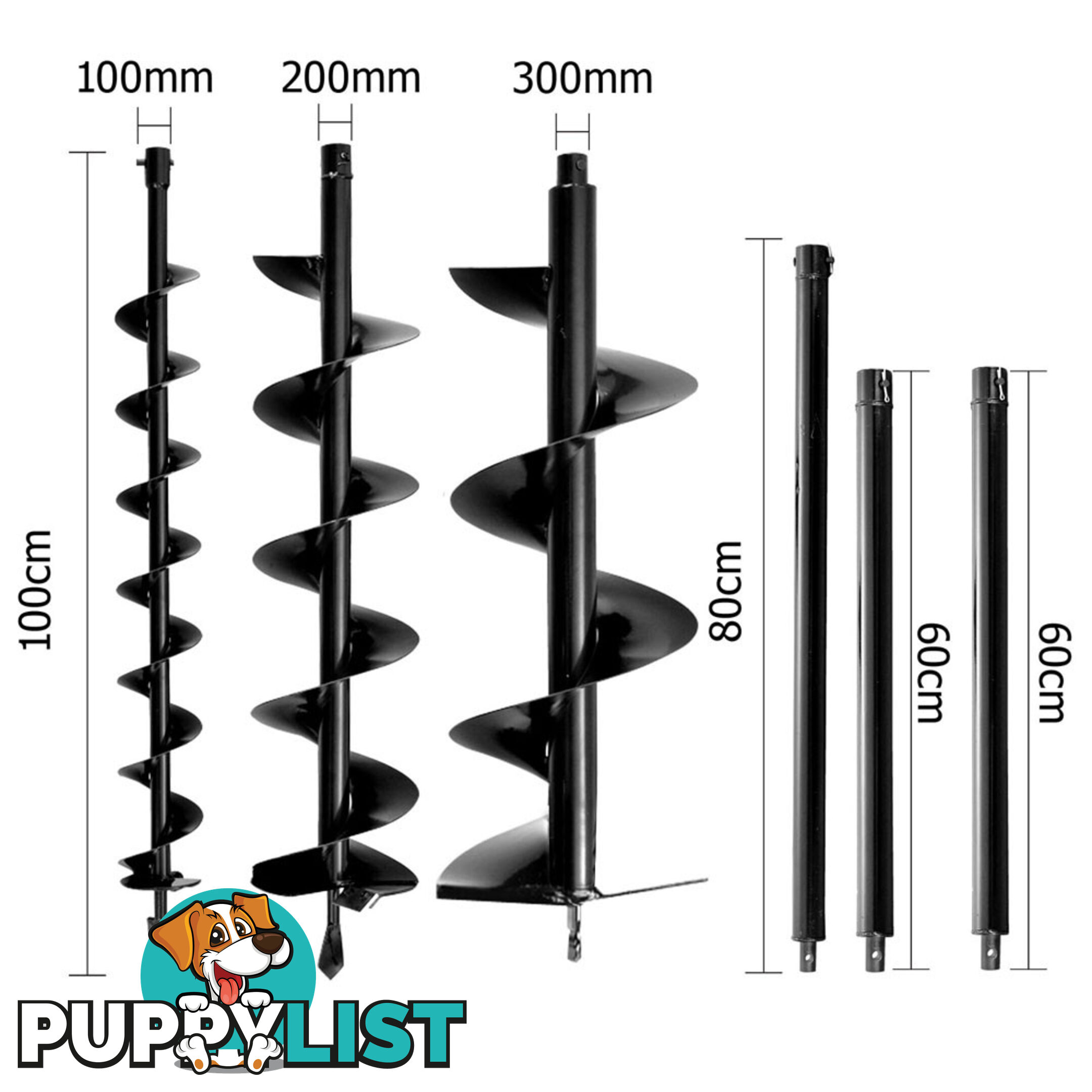 88cc Petrol Post Hole Digger Earth Auger Drill Kit Set