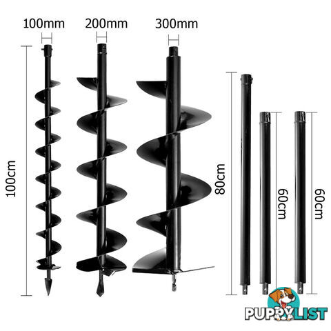 88cc Petrol Post Hole Digger Earth Auger Drill Kit Set