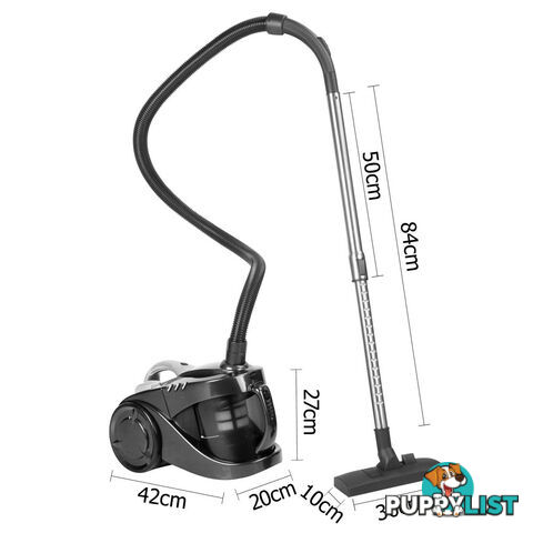 Bagless Cyclone Cyclonic Vacuum Cleaner HEPA Black