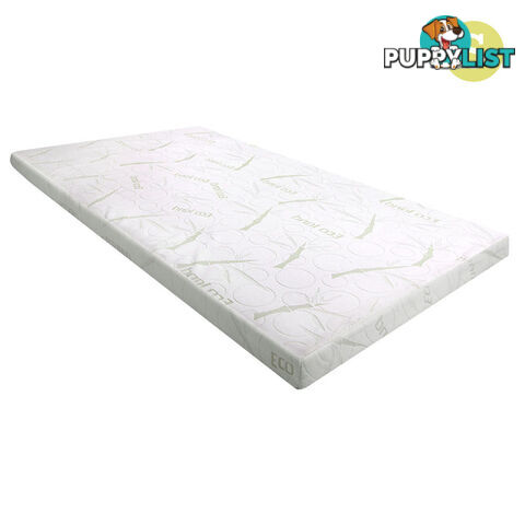 Cool Gel Memory Foam Mattress Topper w/ Bamboo Fabric Cover 8cm Single