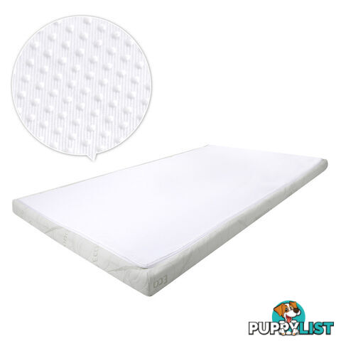 Cool Gel Memory Foam Mattress Topper w/ Bamboo Fabric Cover 8cm Single