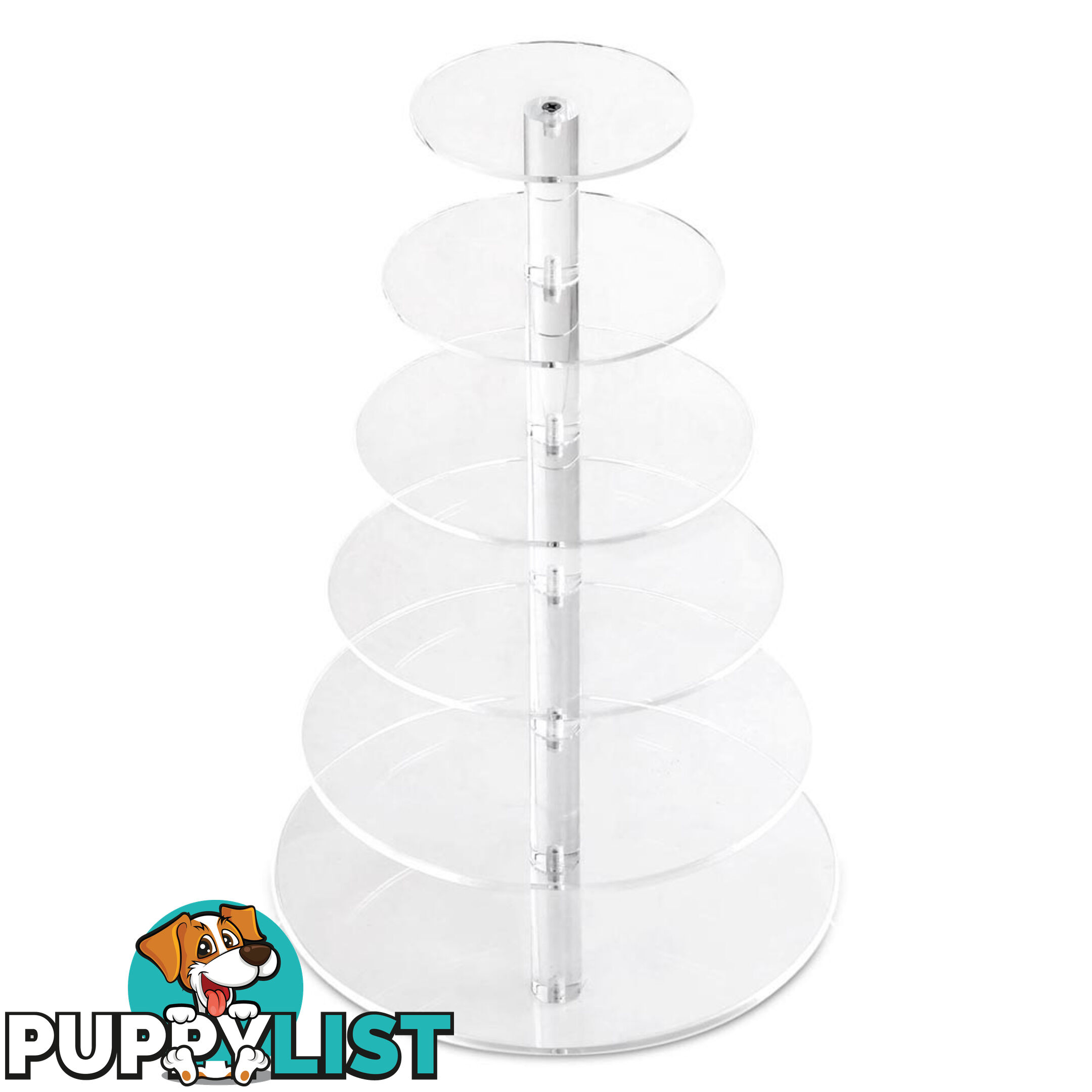 6 Tier Clear Acrylic Cake Stand 53CM