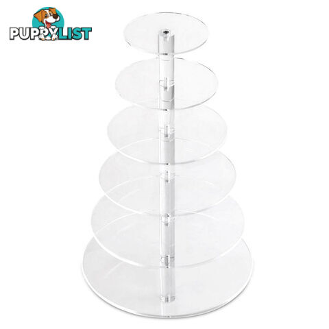 6 Tier Clear Acrylic Cake Stand 53CM