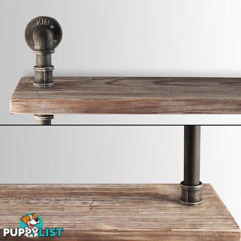 Rustic Industrial DIY Floating Pipe Shelf