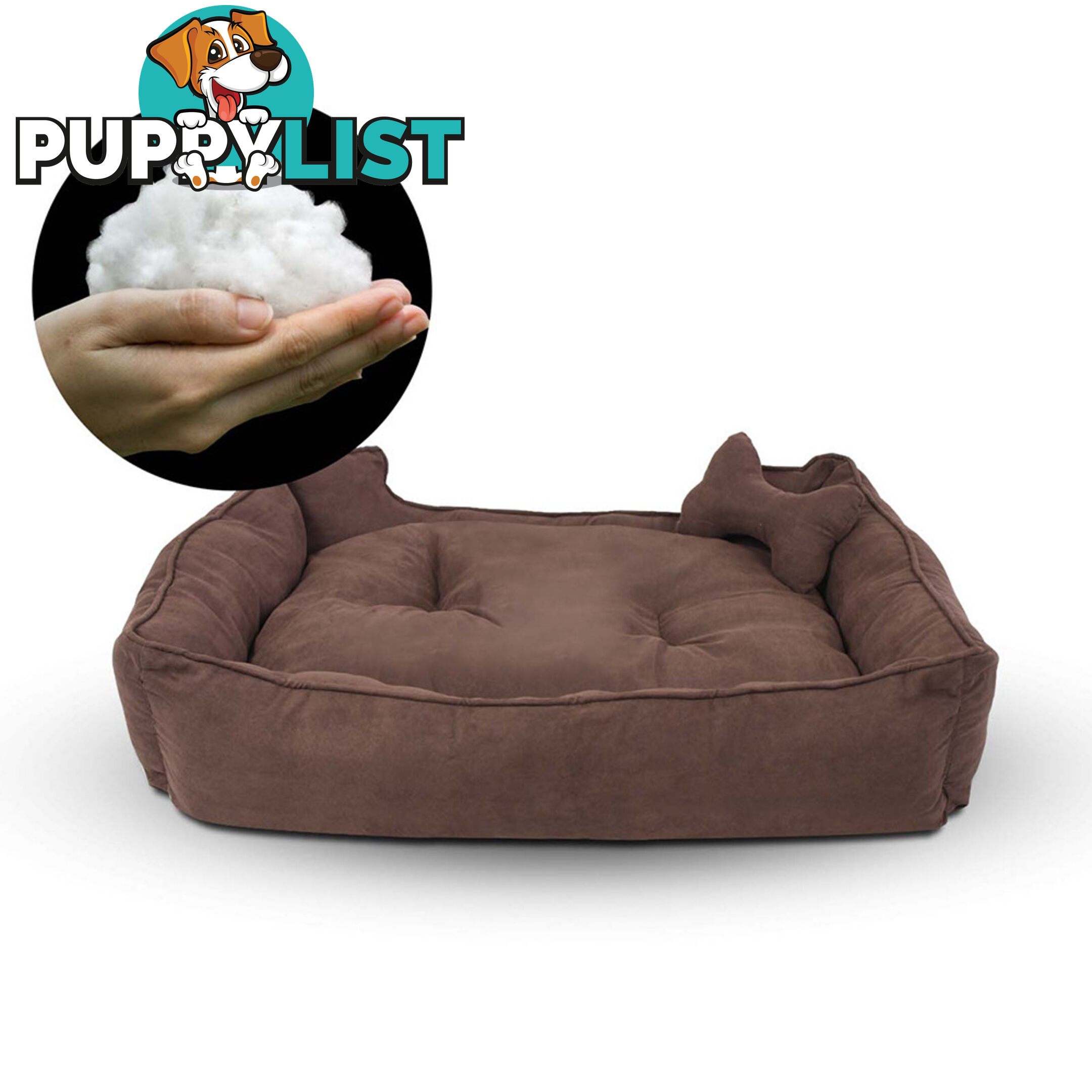 Faux Suede Washable Dog Bed - Medium