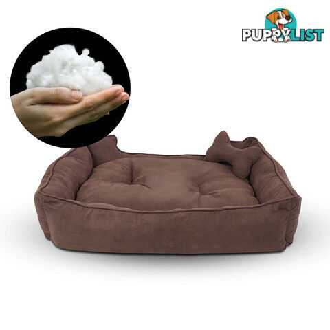 Faux Suede Washable Dog Bed - Medium