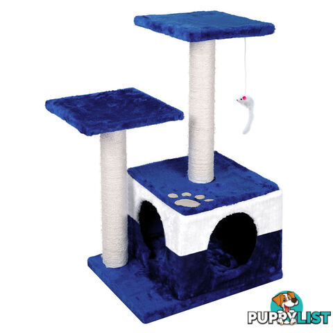 Cat Scratching Poles Post Furniture Tree House Blue