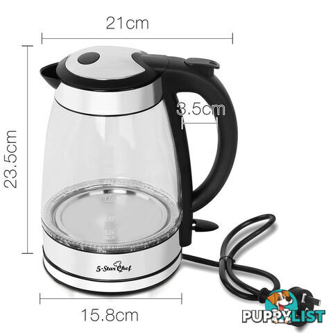 LED Cordless Glass Kettle  1.7L