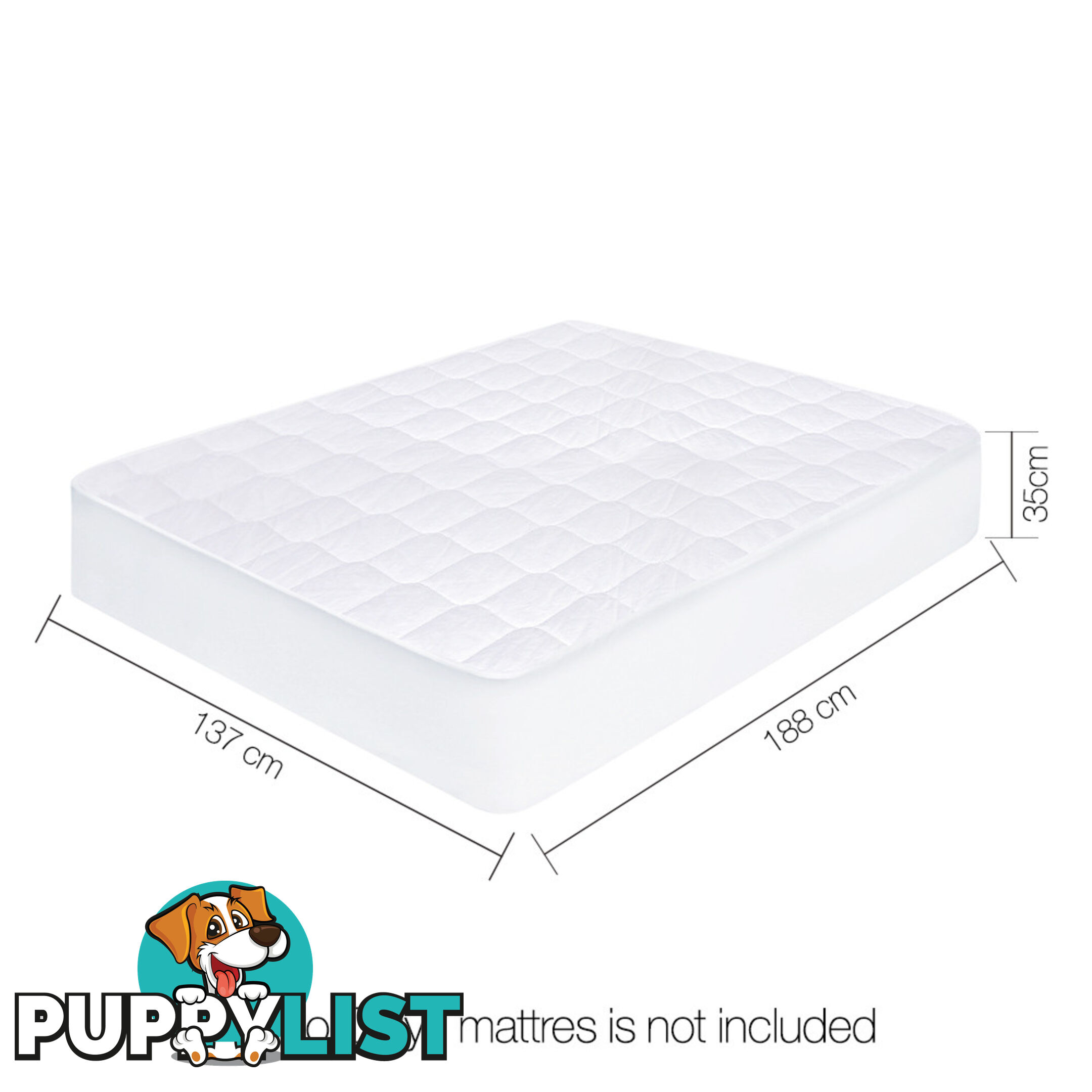 Cotton Cover Mattress Protector  Double