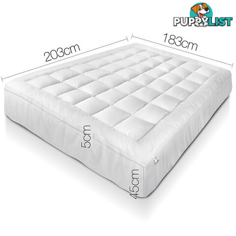 Bamboo Pillowtop Mattress Topper 5cm - King