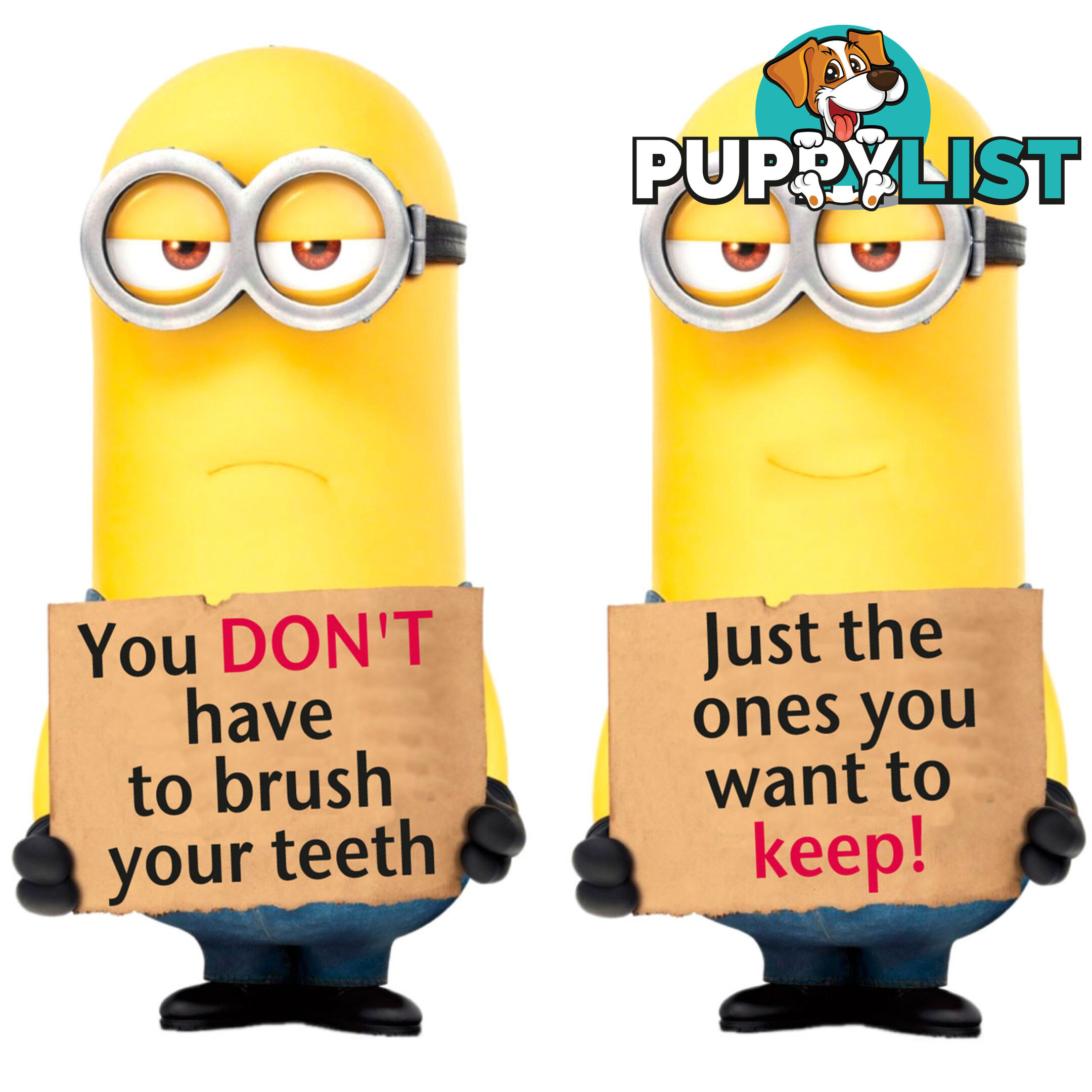 Minions Brush your Teeth Sticker - Make Brushing Teeth Fun