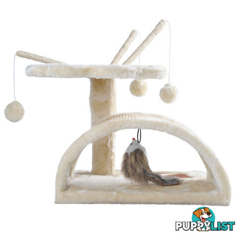 Cat Scratching Poles Post Furniture Tree House Beige