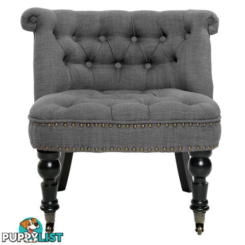 Lorraine Chair French Provincial Linen Fabric Sofa Misty Grey