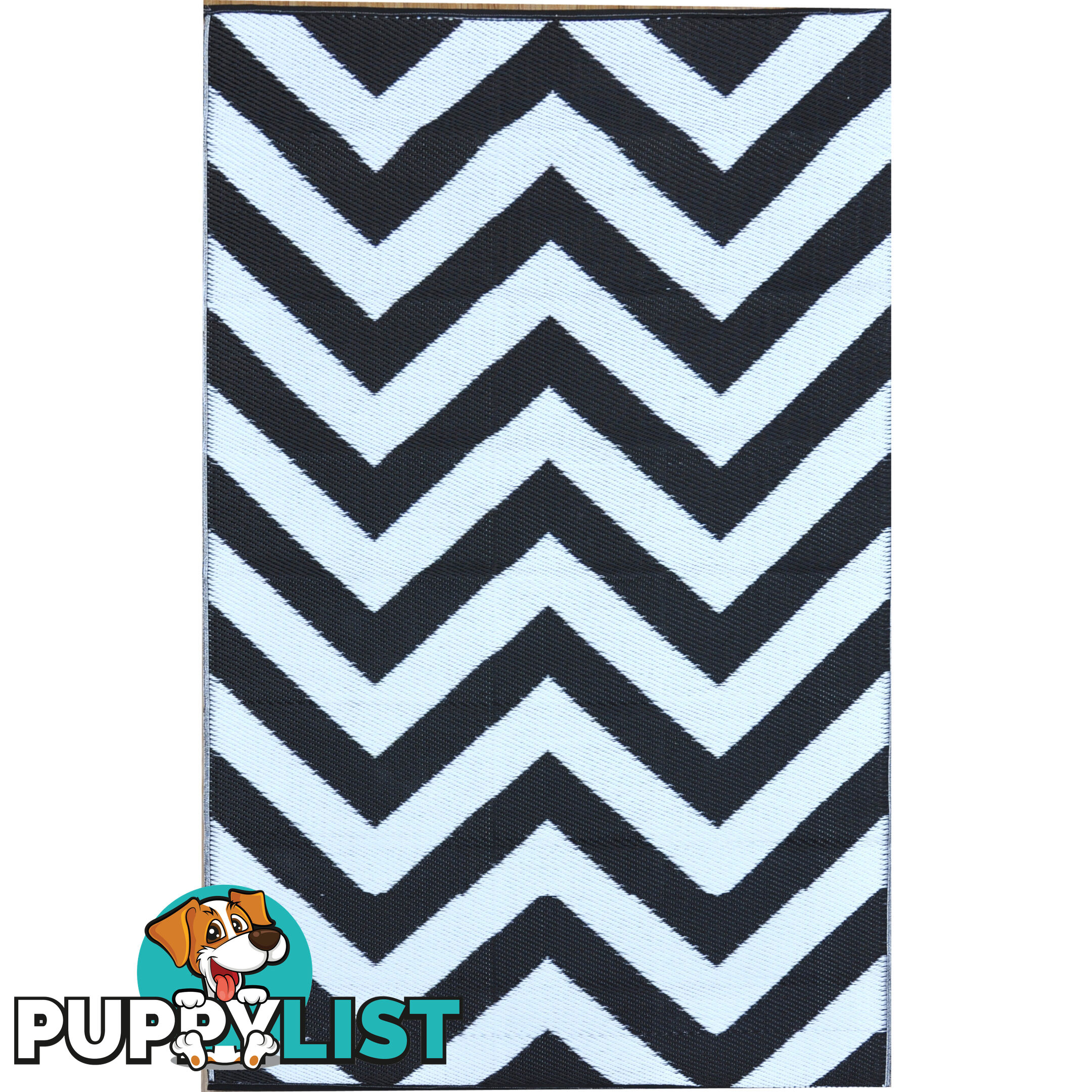 CHEVRON Rug Black & White 120x180cm