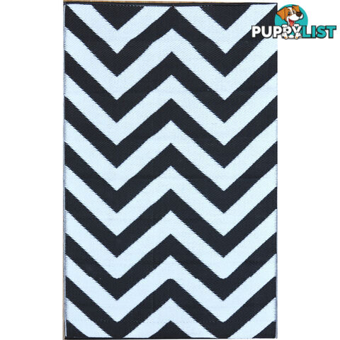 CHEVRON Rug Black & White 120x180cm